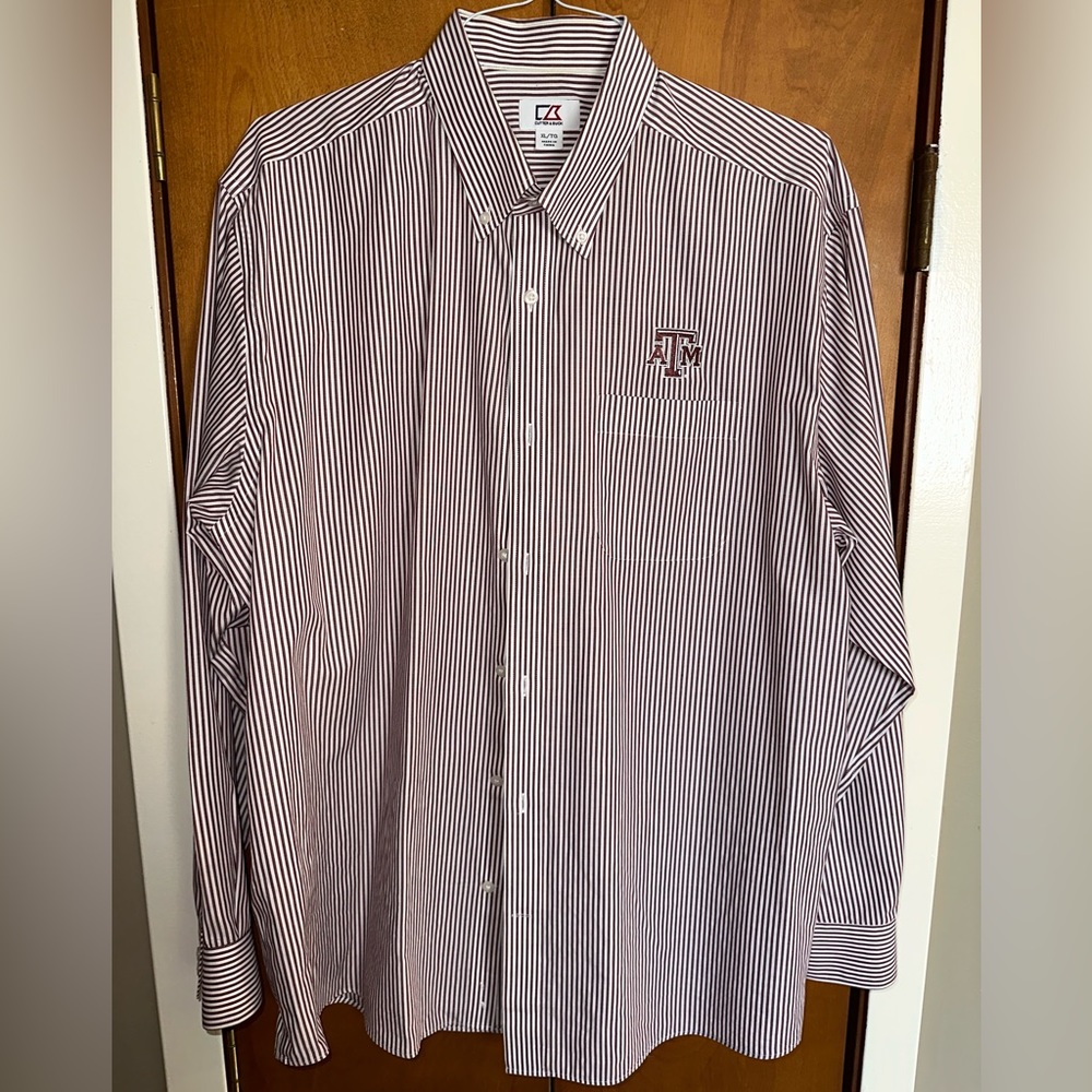 Cutter & Buck Long Sleeve Texas A&M Dress Shirt. Men’s XL